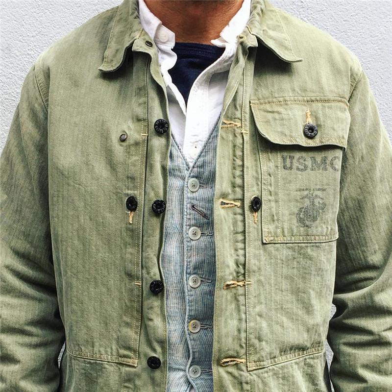 Men's Solid Color Single Breasted Jacket