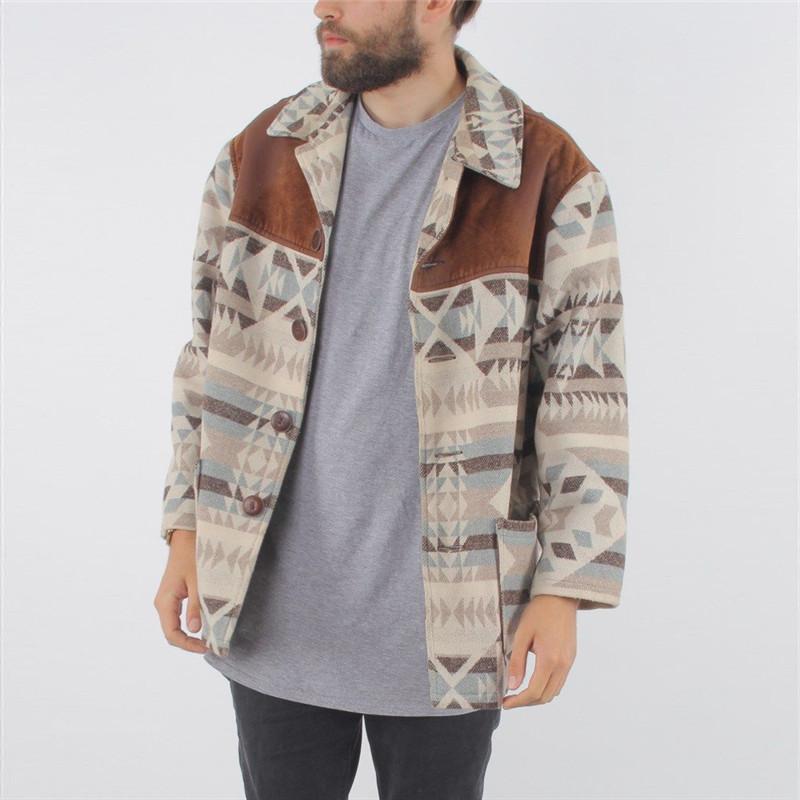 Men's Lapel Print Jacket