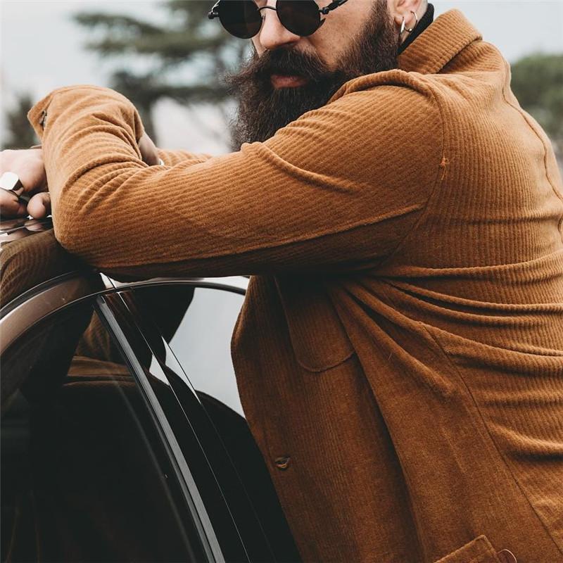 Men's Fashion Solid Color Corduroy Suit