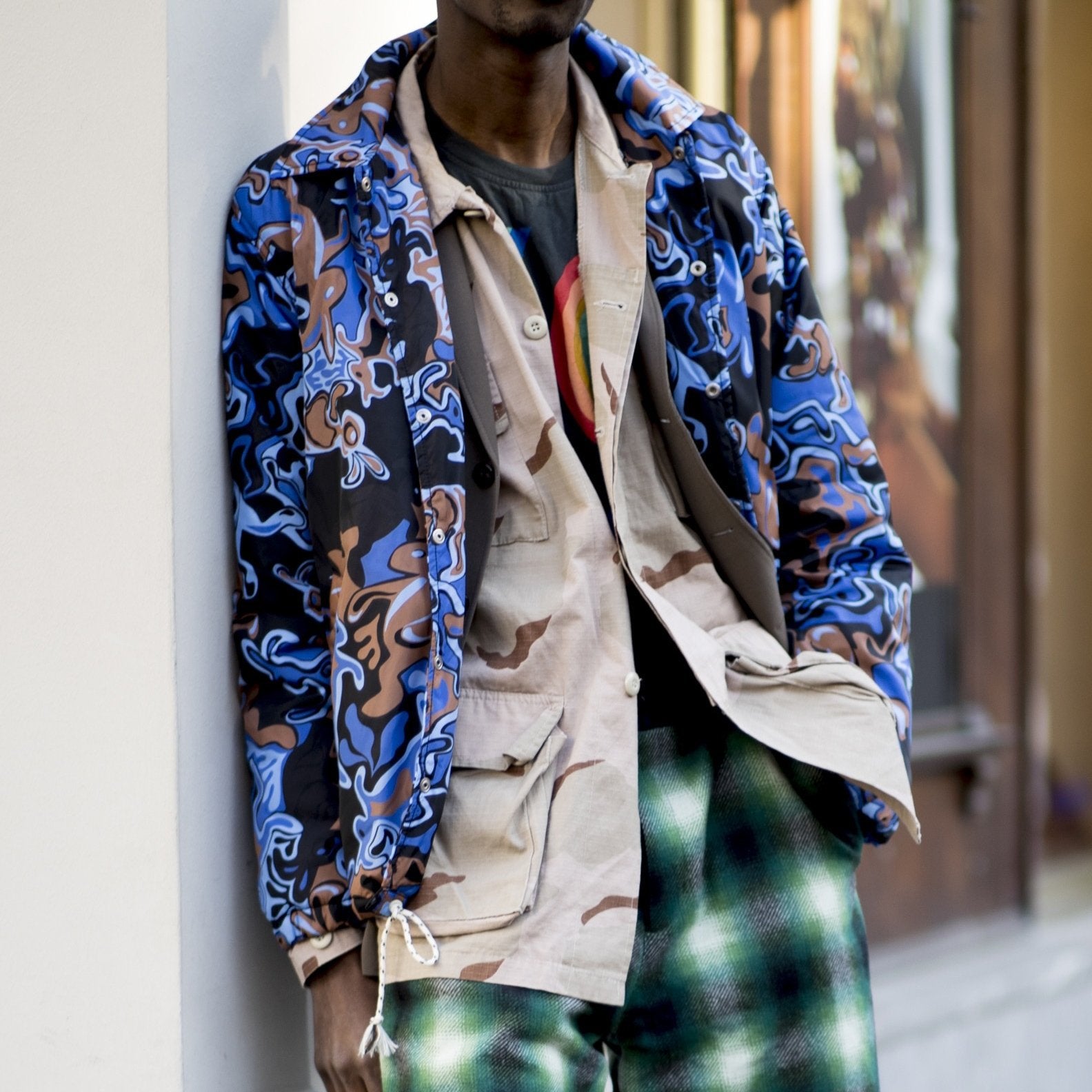 Fashion Long Sleeve Printed Lapel Jacket