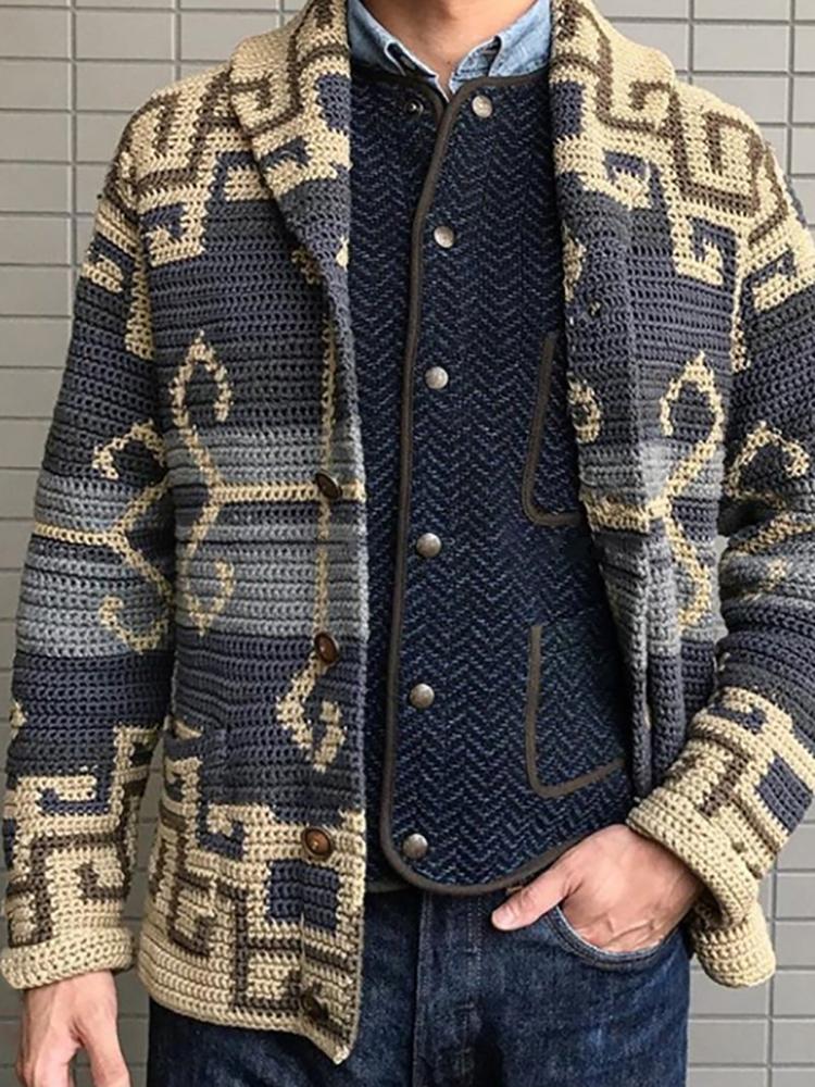 Casual Long Sleeeve Lapel Sweater