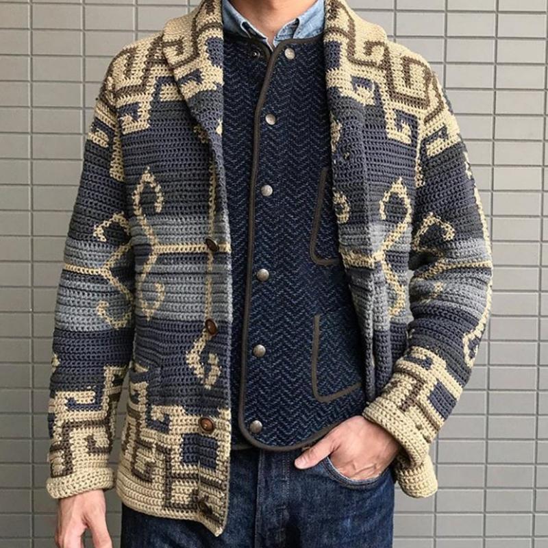 Casual Long Sleeeve Lapel Sweater