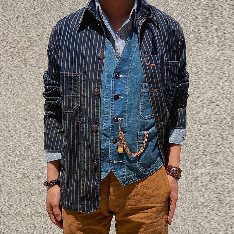 Men's Single Row New Stripe Jacket