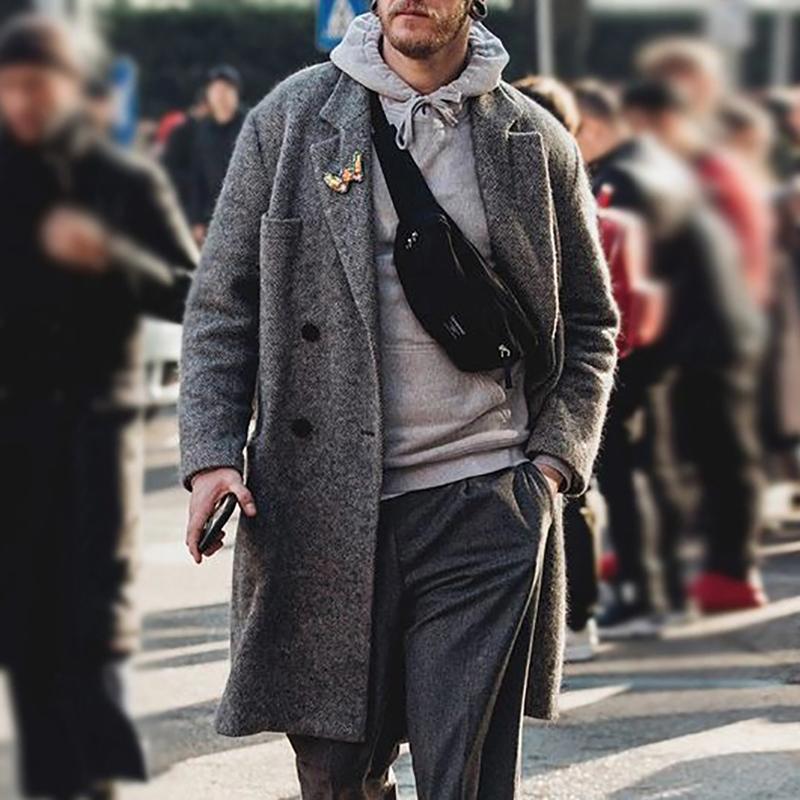 Fashion Fleece Lapel Mid-Length Coat