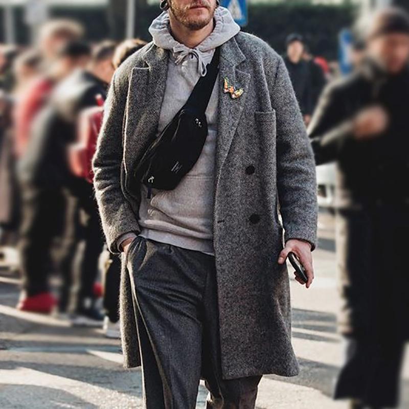 Fashion Fleece Lapel Mid-Length Coat