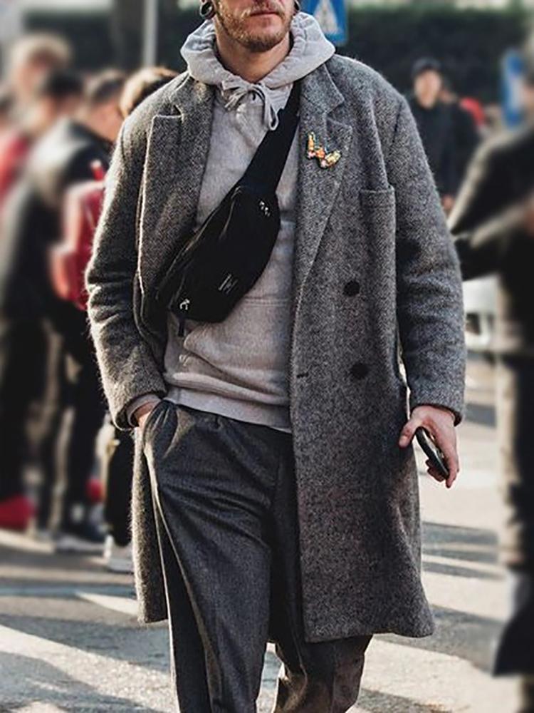 Fashion Fleece Lapel Mid-Length Coat