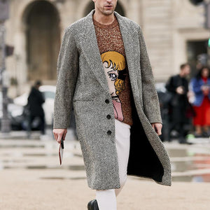 Casual Classic Lapel Mid-Length Coat