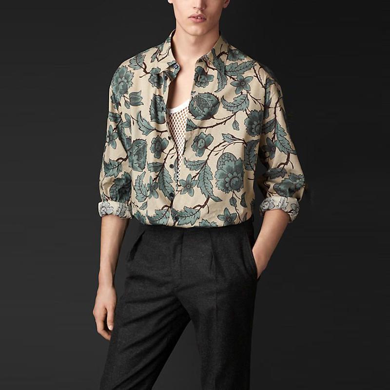 Literary Fashion Printed Lapel Shirt