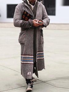 Casual Long Sleeve Pocket Overcoat