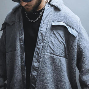 Casual Lapel Pockets Long Sleeve Jacket