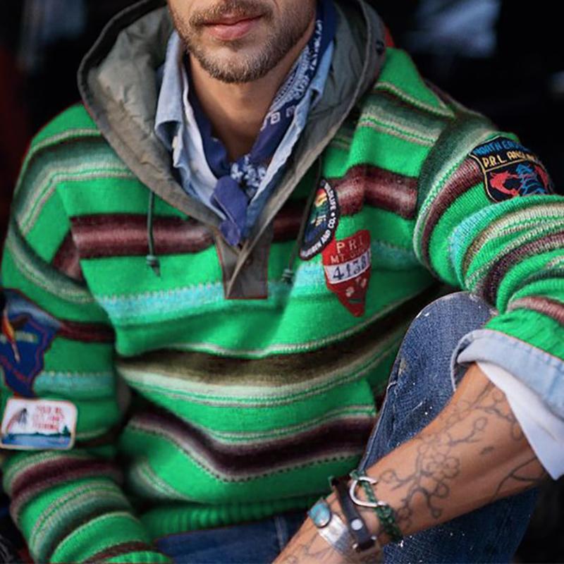 Vintage Casual Rainbow Roodie