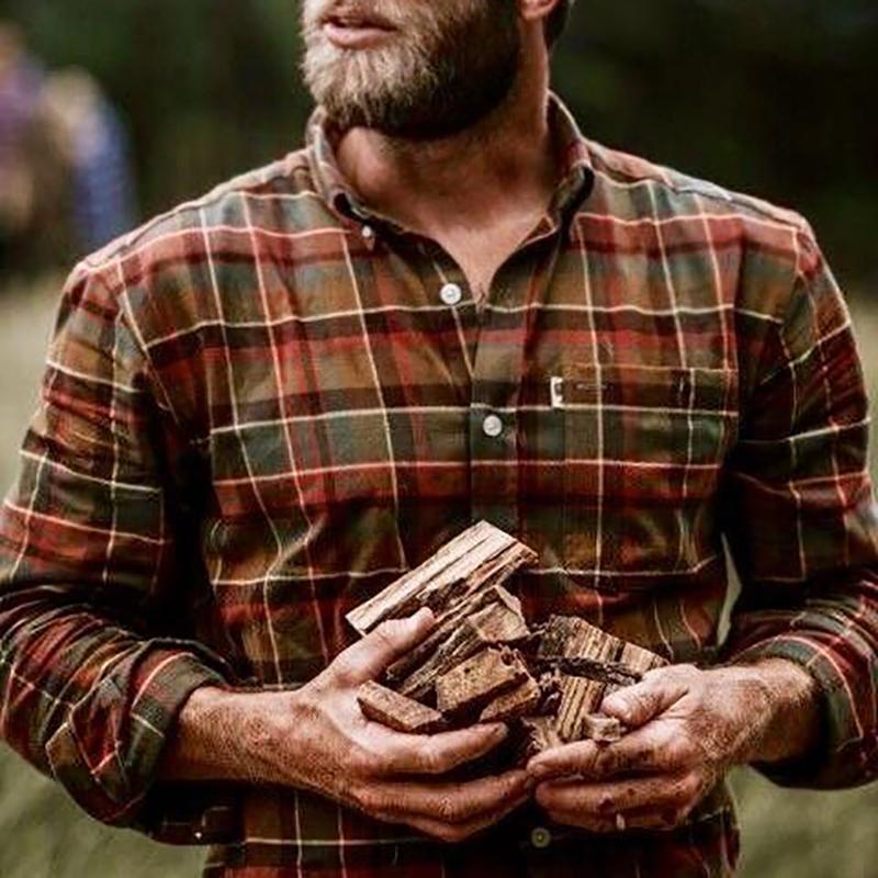 Casual Turndown Collar Check Single-breasted Blouse