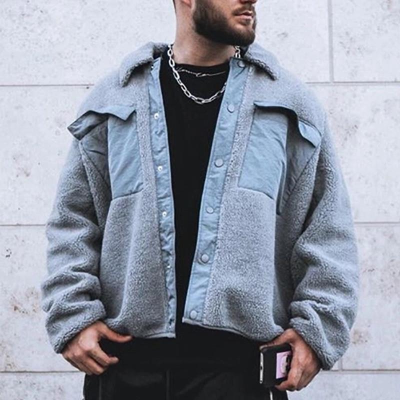 Casual Lapel Pockets Long Sleeve Jacket