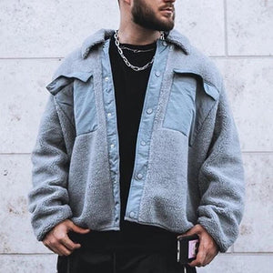 Casual Lapel Pockets Long Sleeve Jacket