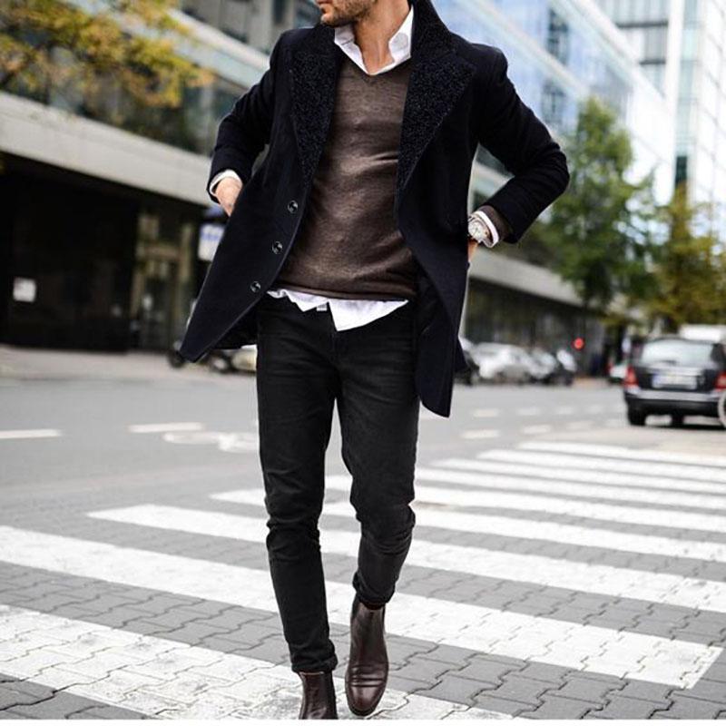 New material lamb lamb collar long coat