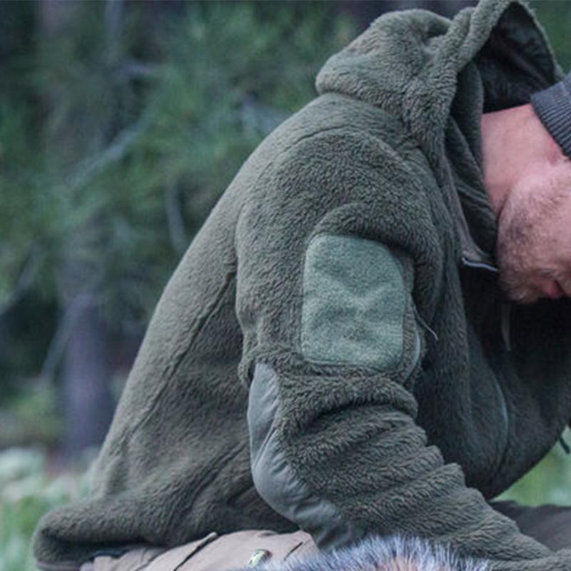 Outdoor Casual Zip Hooded Plush Long Sleeve Jacket