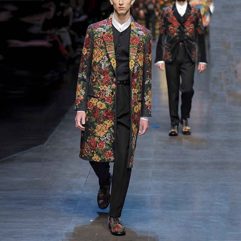 Fashion Men's Printed Coat