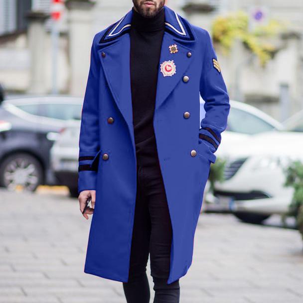 Casual Lapel Double Breasted Overcoat