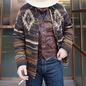 Bohemian Printed Colour Single-breasted Jacket