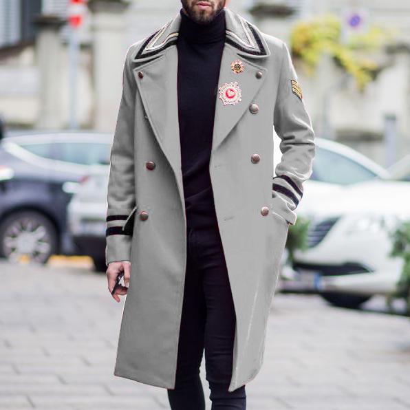 Casual Lapel Double Breasted Overcoat