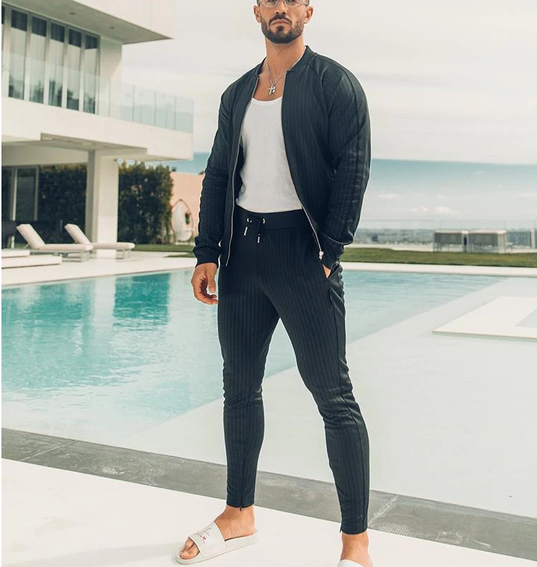 Fitness Clothing Suit Men's Sports Tights Running Clothes