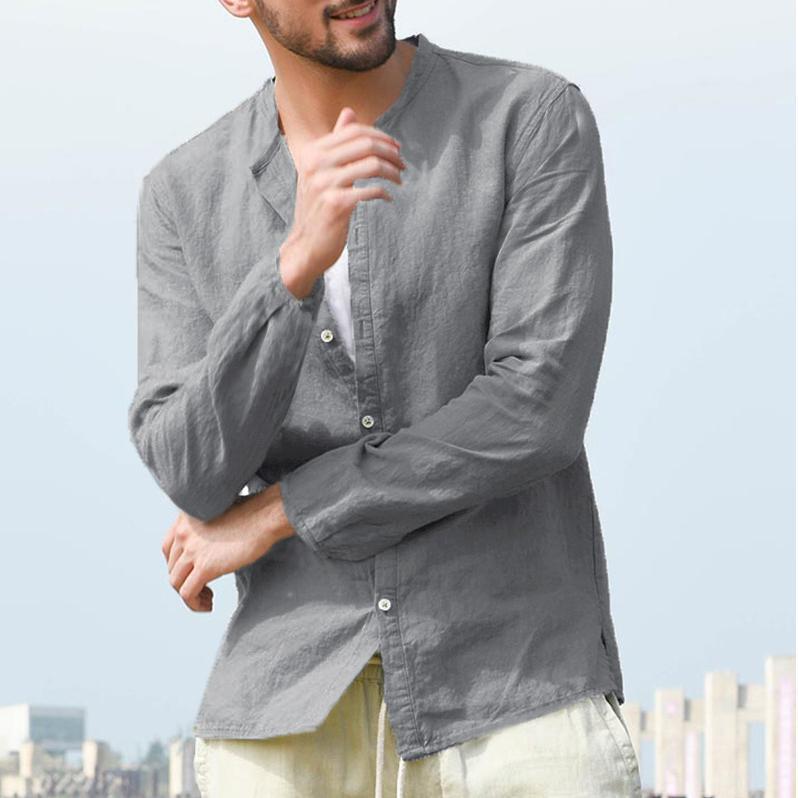 Fashion Casual Mens Cotton/Linen Shirt