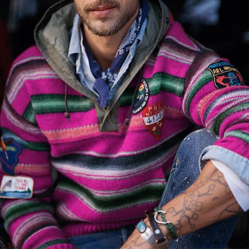 Vintage Casual Rainbow Roodie