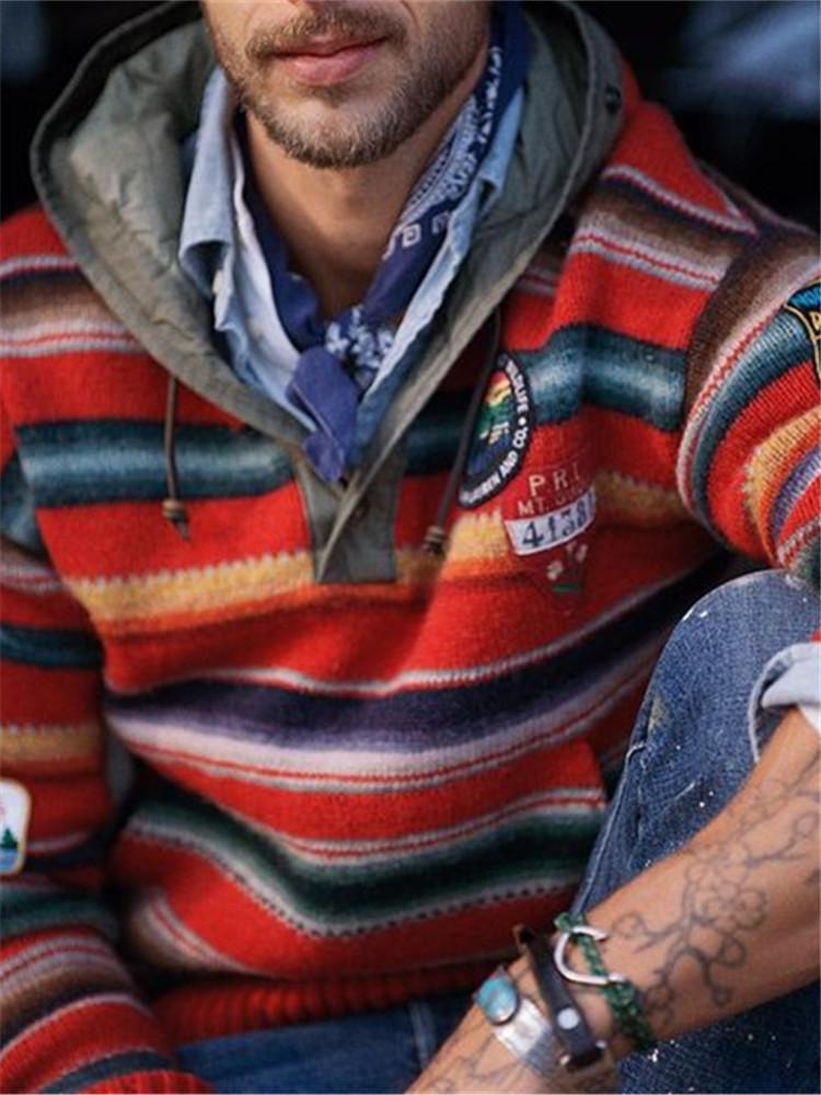 Vintage Casual Rainbow Roodie