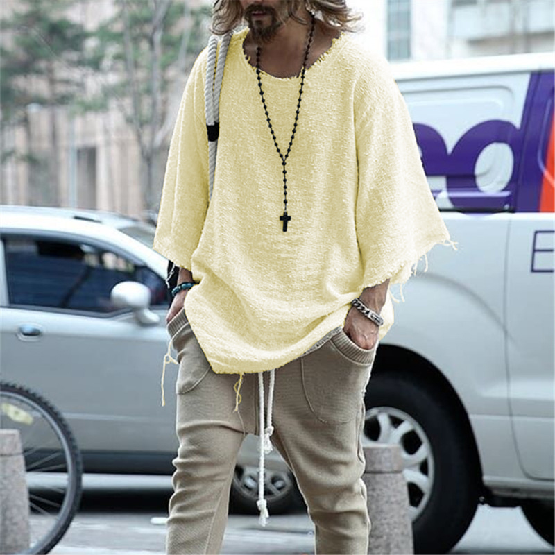 Solid Color Round Neck Knit Top