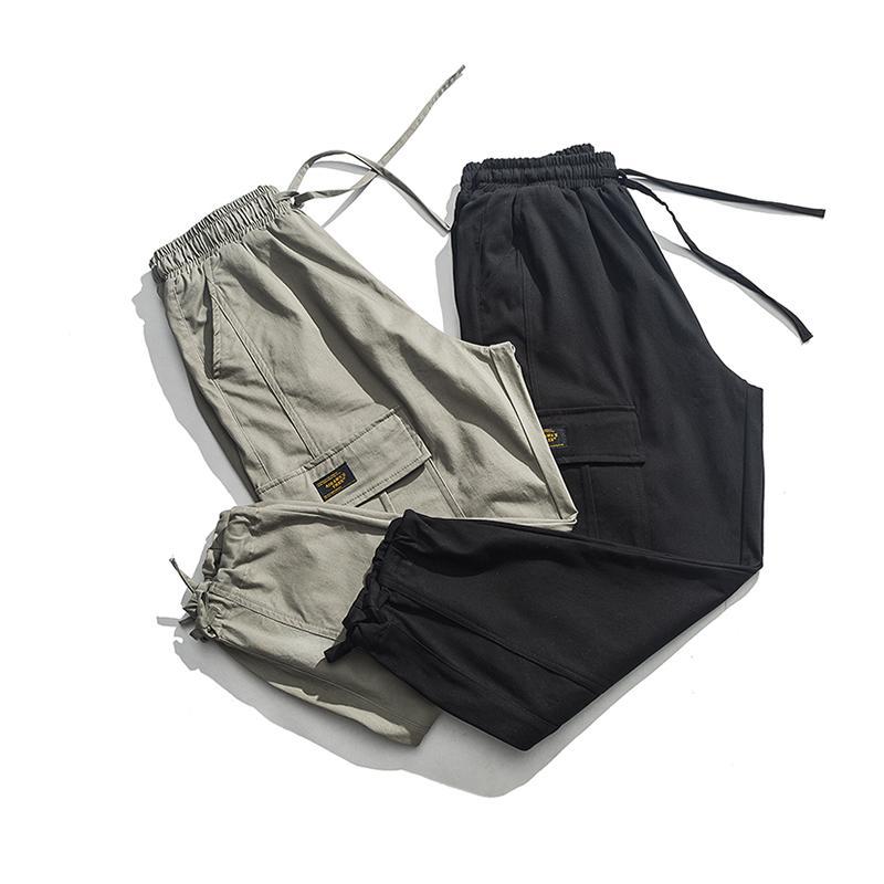Fashion Casual Loose Elastic-Waist Tooling Pants
