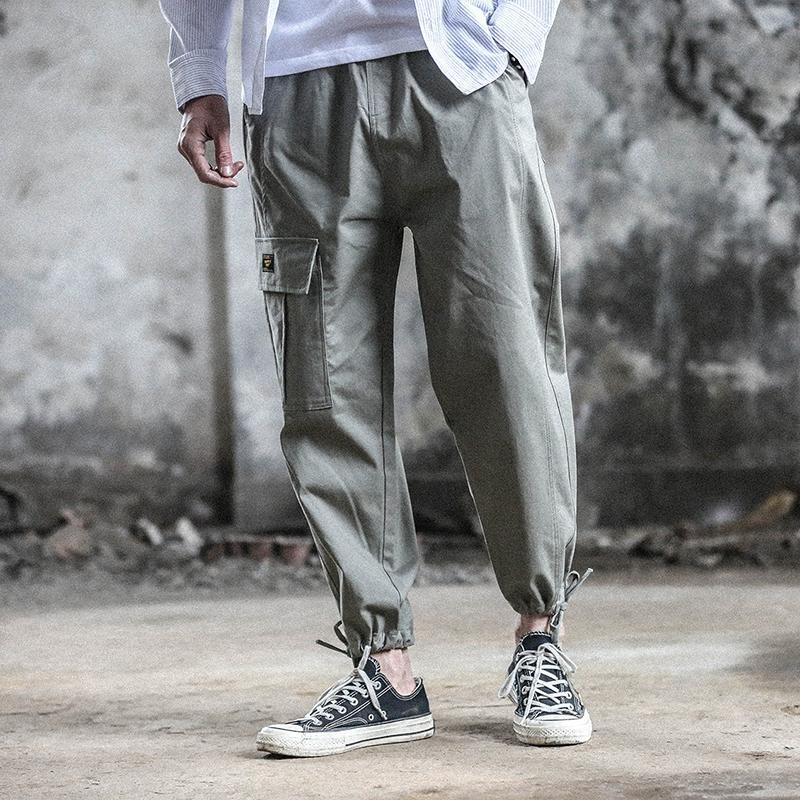 Fashion Casual Loose Elastic-Waist Tooling Pants