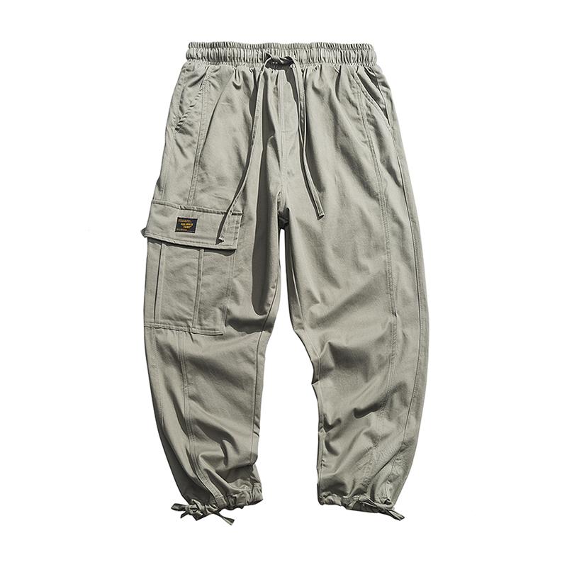 Fashion Casual Loose Elastic-Waist Tooling Pants