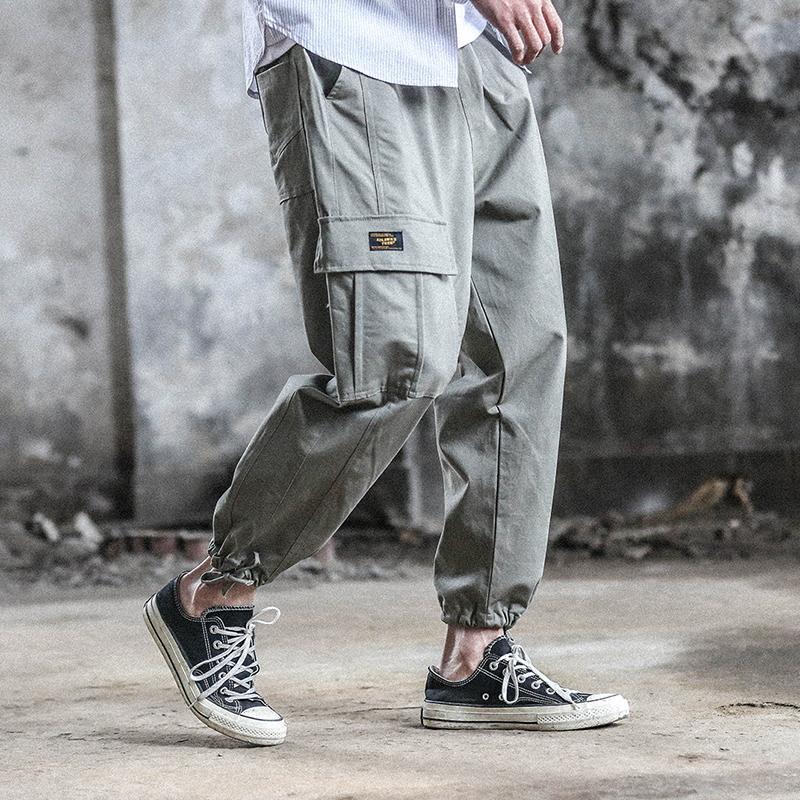 Fashion Casual Loose Elastic-Waist Tooling Pants