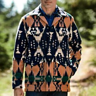 Fashion Printed Long Sleeve Lapel Jacket