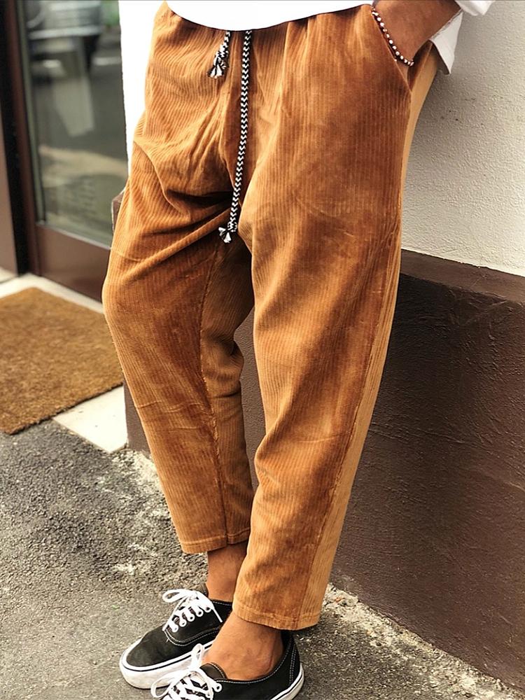 Contracted Temperament literary Corduroy Casual Trousers