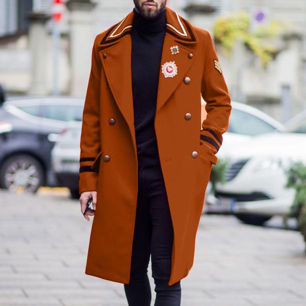 Casual Lapel Double Breasted Overcoat