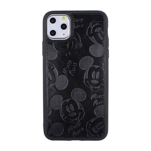 （Special offers!）2021 Mickey new leather + silicone non-slip protective shell (official liquid silicone 360 full coverage)