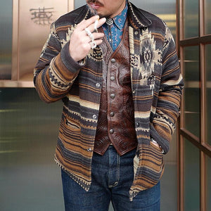 Bohemian Printed Colour Single-breasted Jacket