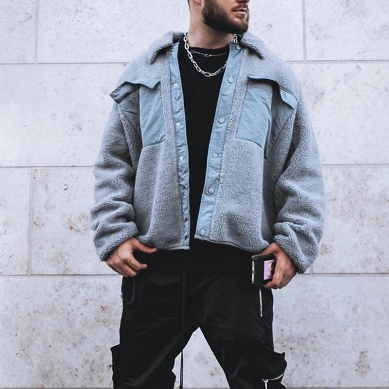 Casual Lapel Pockets Long Sleeve Jacket