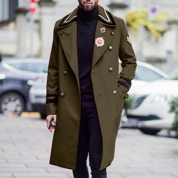 Casual Lapel Double Breasted Overcoat