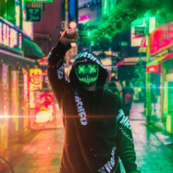 【Big Sale Today】 Halloween-Party & Rave LED Purge Mask