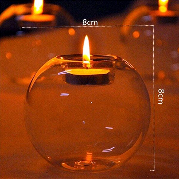 Glazen Theelichthouder Bol