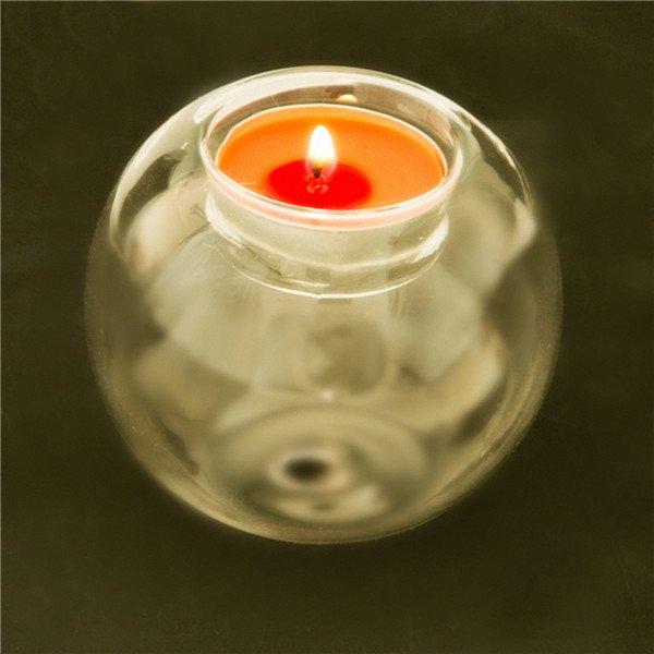 Glazen Theelichthouder Bol