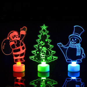 Acrylic Christmas LED Light Ornaments