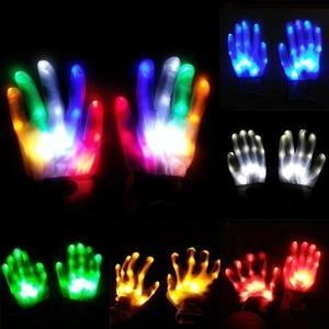 Halloween Party Light Props Luminous Flashing Skull Gloves