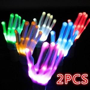 Halloween Party Light Props Luminous Flashing Skull Gloves