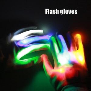 Halloween Party Light Props Luminous Flashing Skull Gloves