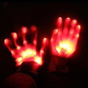 Halloween Party Light Props Luminous Flashing Skull Gloves