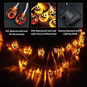 Jack-O-Lantern Lights for Halloween Decorations Outdoor, Indoor, Party