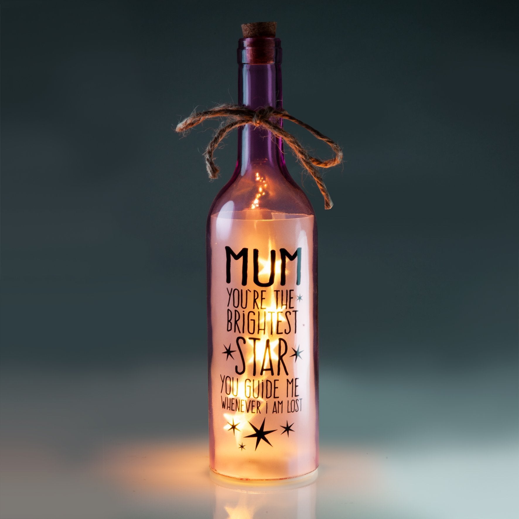 "MUM YOU'RE THE BRIGHTEST STAR" LED WISHING BOTTLE